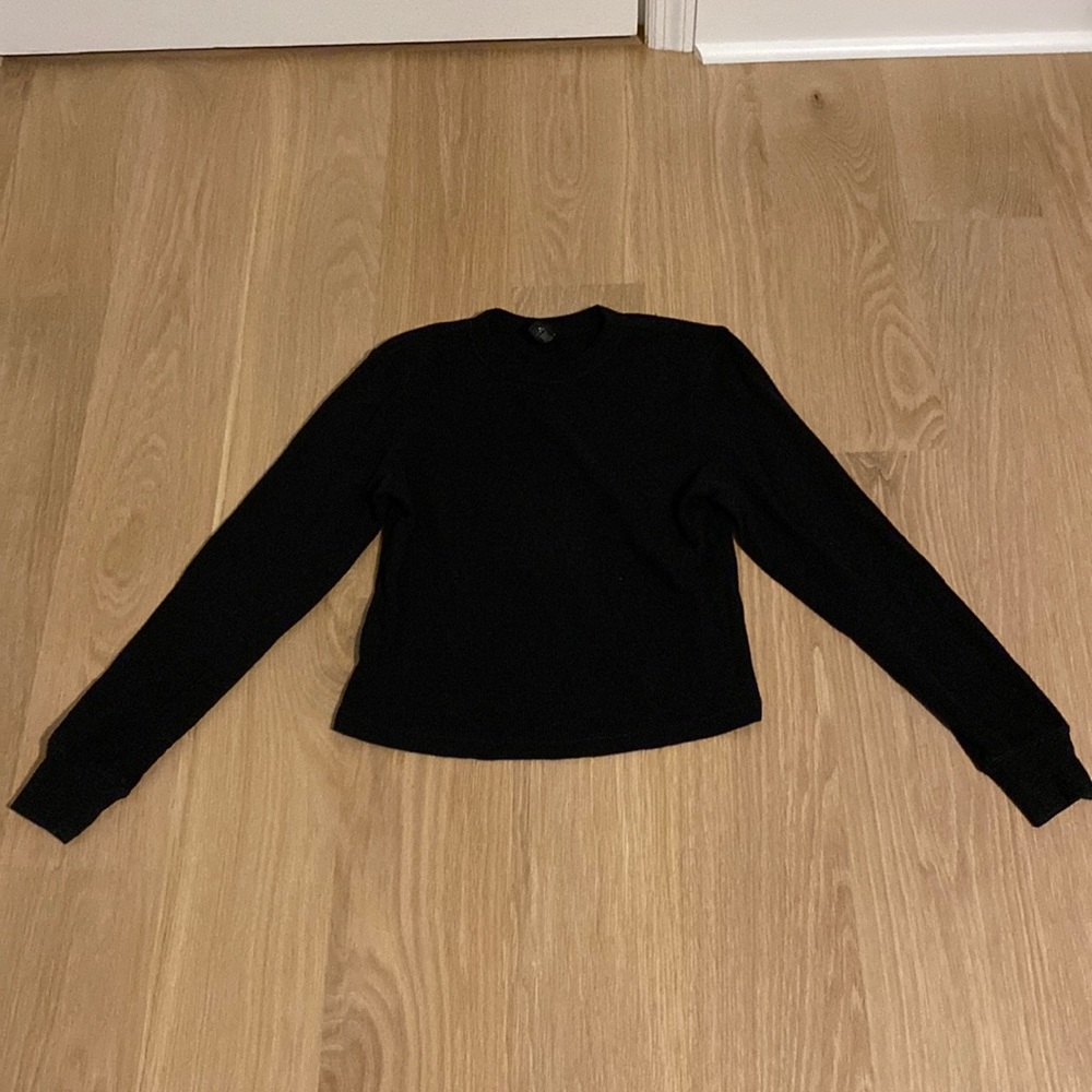 Skims Waffle-Knit Black Thermal Long-Sleeve, ‘20